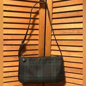 Vintage Villager Blue and Green Plaid Mini Bag
